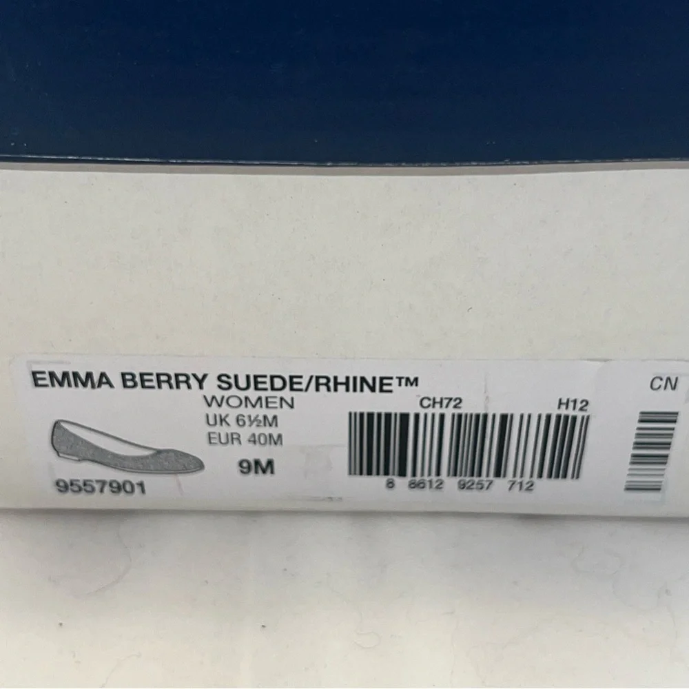 Gently used…Sperry Top Sider EMMA 9M Purple Suede Ballet Flats Shoes SPARKLY! - Picture 6 of 6